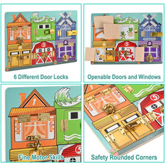 WoodTrove colorful windows and numbers support color and counting play