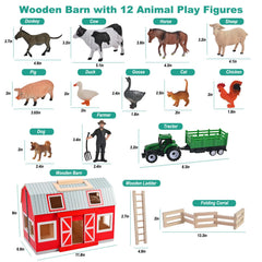 WoodTrove foldable barn fence and ladder support open-ended portable play.