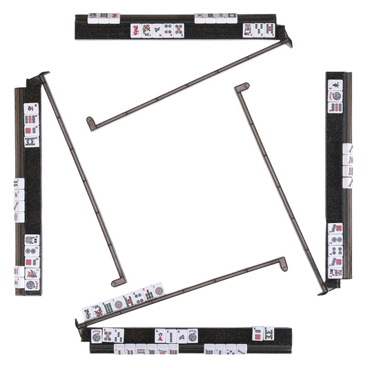 WOOIIROM mahjong racks with pushers show anti-slip stability for quick, precise gameplay.