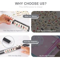 Elegant gift-ready WOOIIROM mahjong rack set.