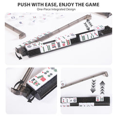 WOOIIROM portable mahjong racks offer compact design for easy transport.