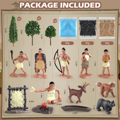 Wookidel Powhatan campfire scene figurine for hands-on learning