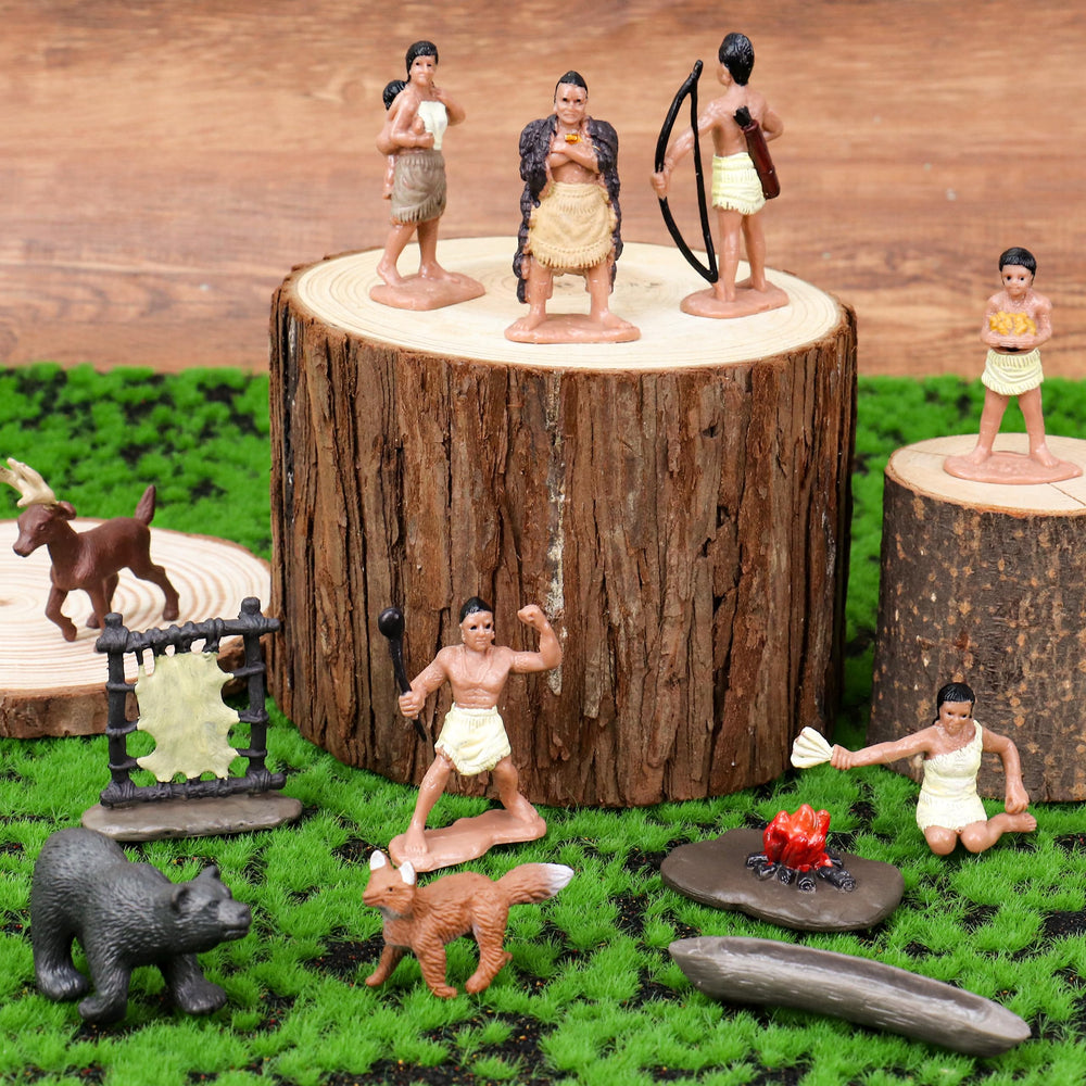Wookidel Powhatan warrior with weapons figurine for role-play lessons