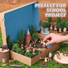 Wookidel Powhatan woman cooking figurine for daily-life re-enactment