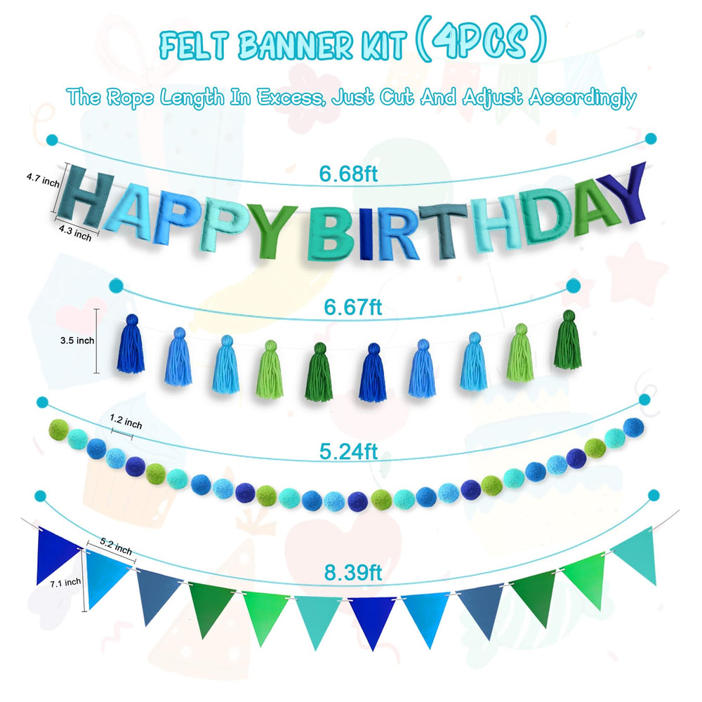 Woonnuk Happy Birthday sign features 3D cotton-filled letters for depth