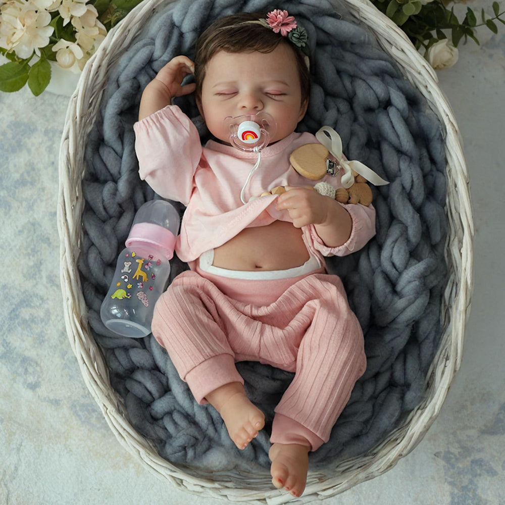 WOOROY Reborn Doll full body vinyl provides realistic weight and touch