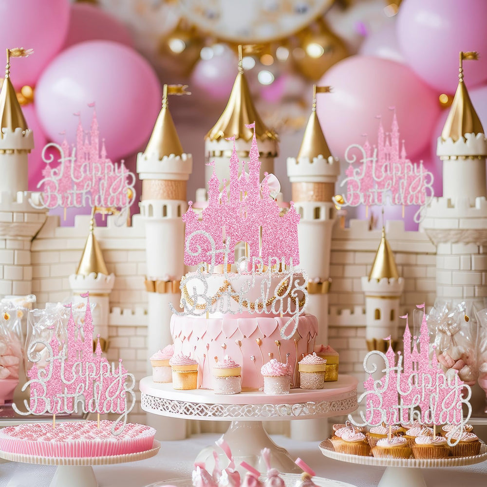 Wootkey glitter party decor cake topper enhances dessert display