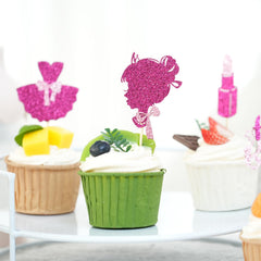 Wootkey glitter princess sunglasses topper adds stylish touch to cupcakes