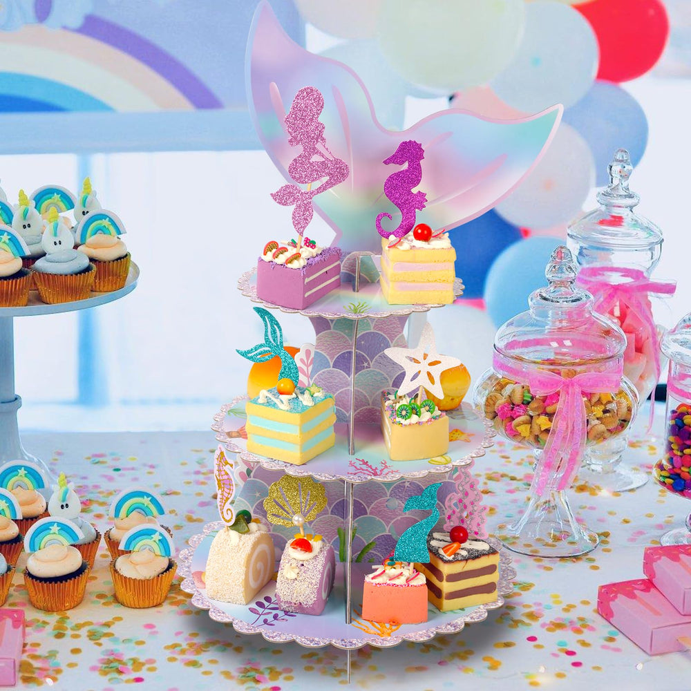 Wootkey little mermaid cupcake toppers add adorable decoration