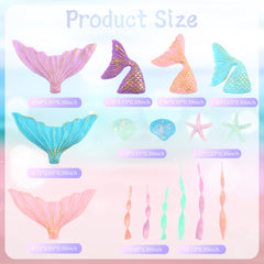 Wootkey mermaid cake toppers with middle tails for layered cakes