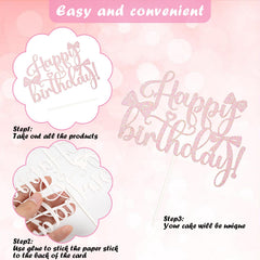 Wootkey pink bow toppers pair with photos and gifts for festive displays