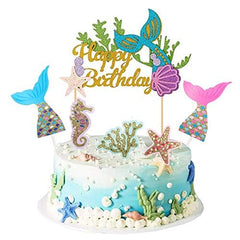 Wootkey seaweed toppers accent sea themed cupcakes