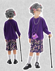 WooWee Kids wig enhances an age-appropriate grandma look