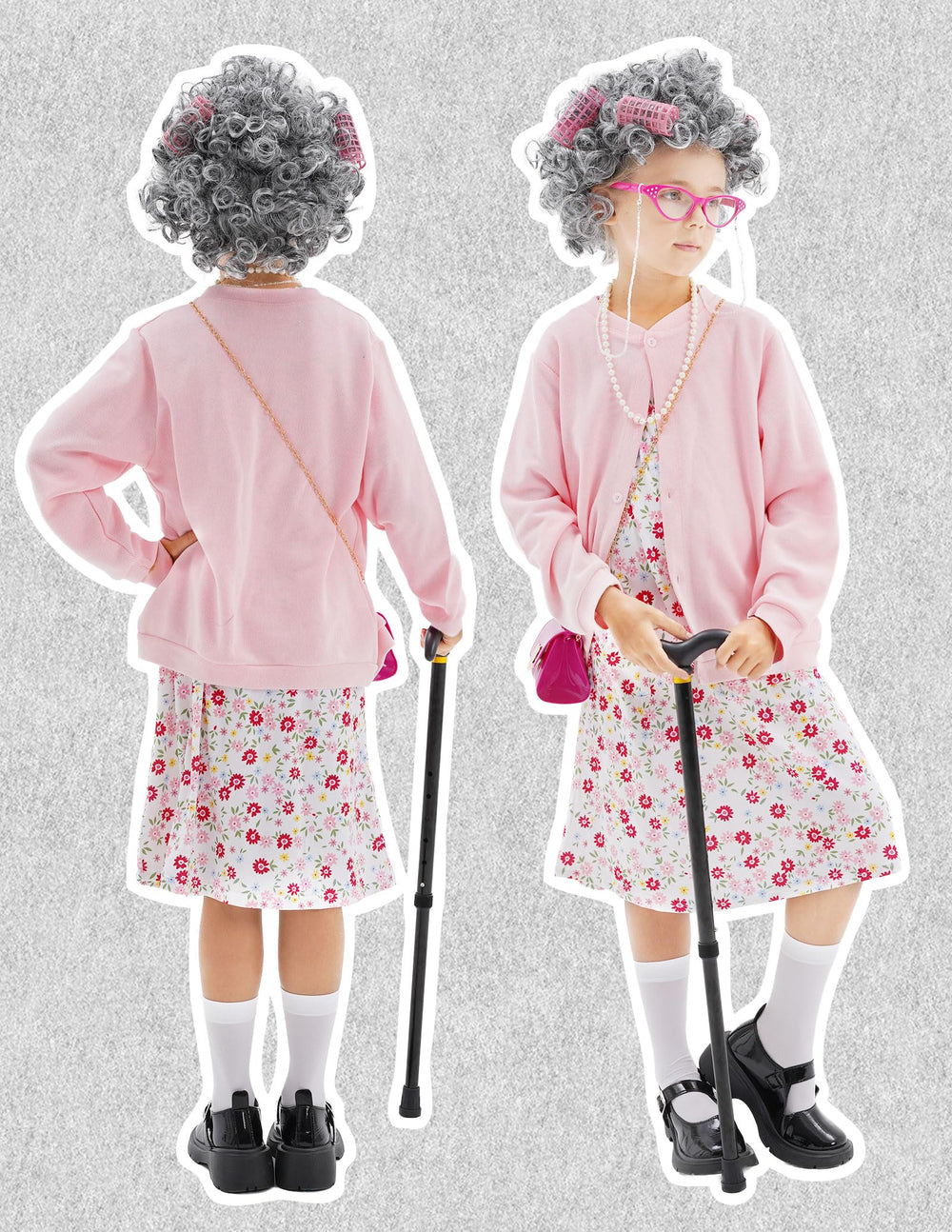 WooWee costume wig creates a realistic old-lady look for imaginative play.