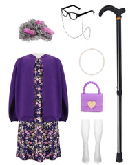 WooWee eyeglasses for kids finish the grandma-inspired ensemble.