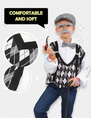 WooWee old-man-costume-moustache completes a believable grandpa persona.