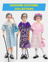 WooWee purple granny costume suitable for Halloween and events