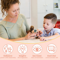 Woozettn soft velvet finger puppets are gentle to touch and machine washable.