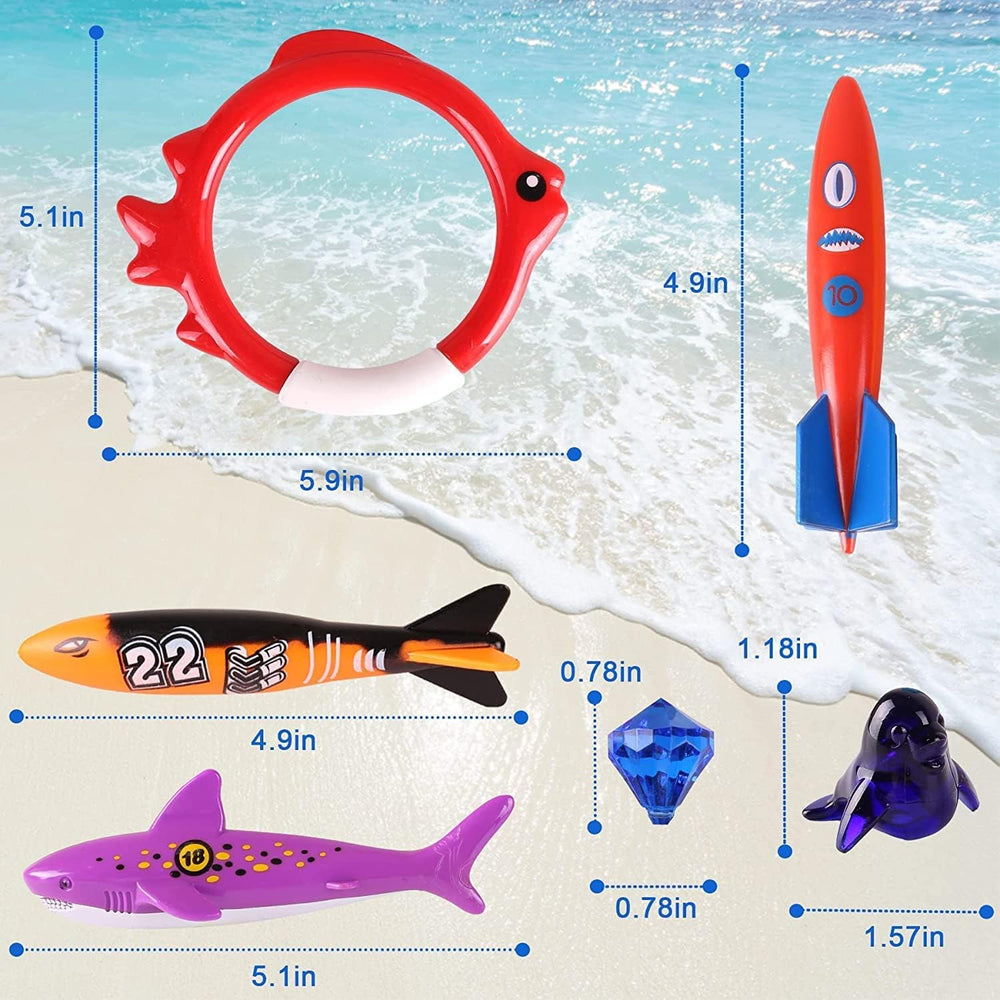 Woplagyreat torpedo pool toy, bright color helps quick underwater locating
