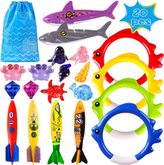 Woplagyreat sea animals dive toys, easy to spot underwater for kids