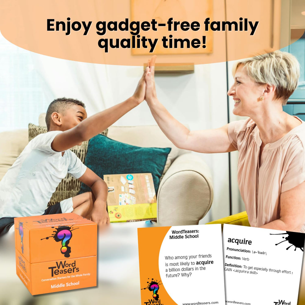 WORD TEASERS family game night creates engaging learning moments for all ages.
