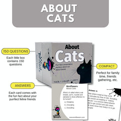 Word Teasers family game night card - engaging cat trivia for all ages.