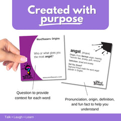 Travel-ready Word Teasers Origins pack, perfect for learning on the go.