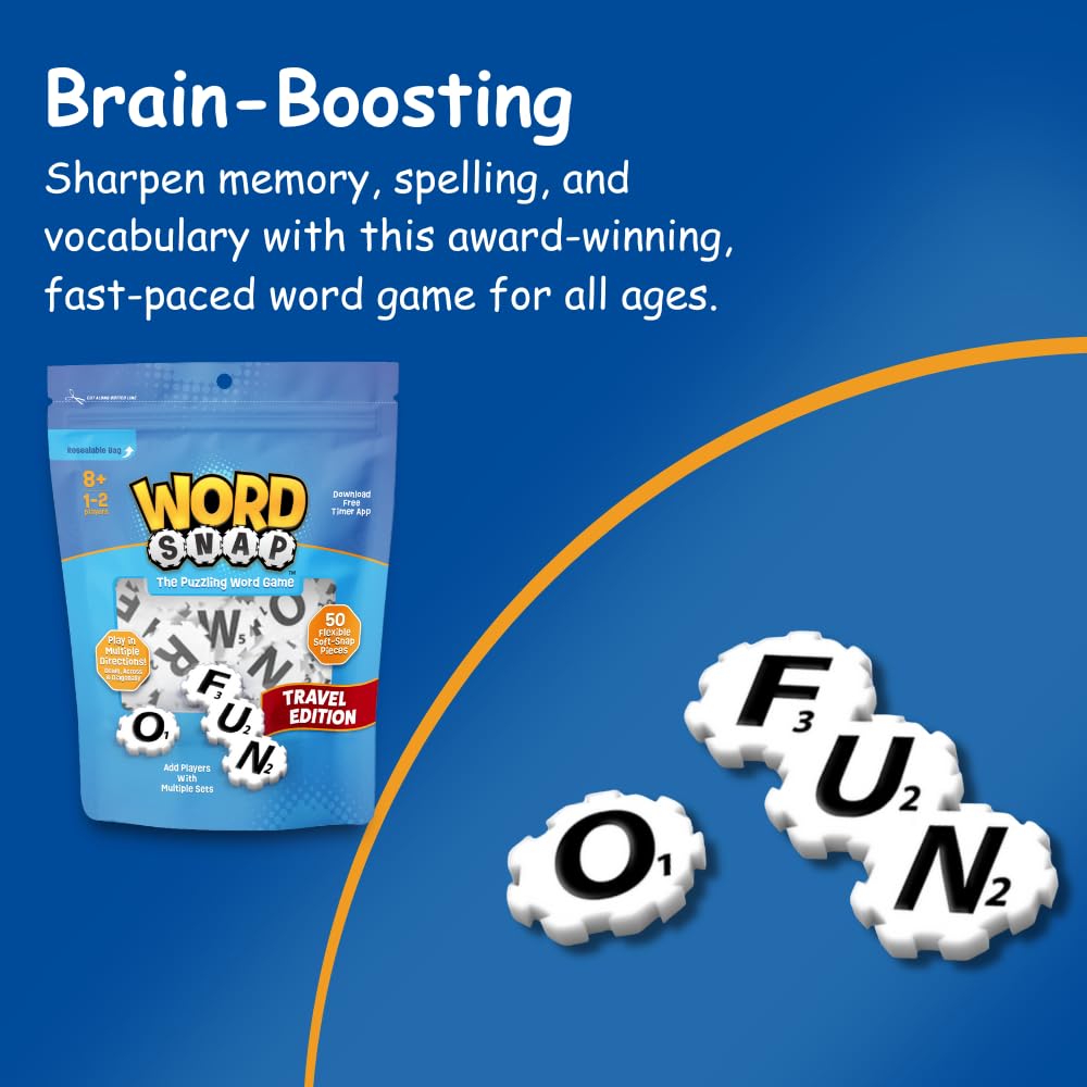 WordSnap dynamic layouts: crossword-like play without a fixed board.