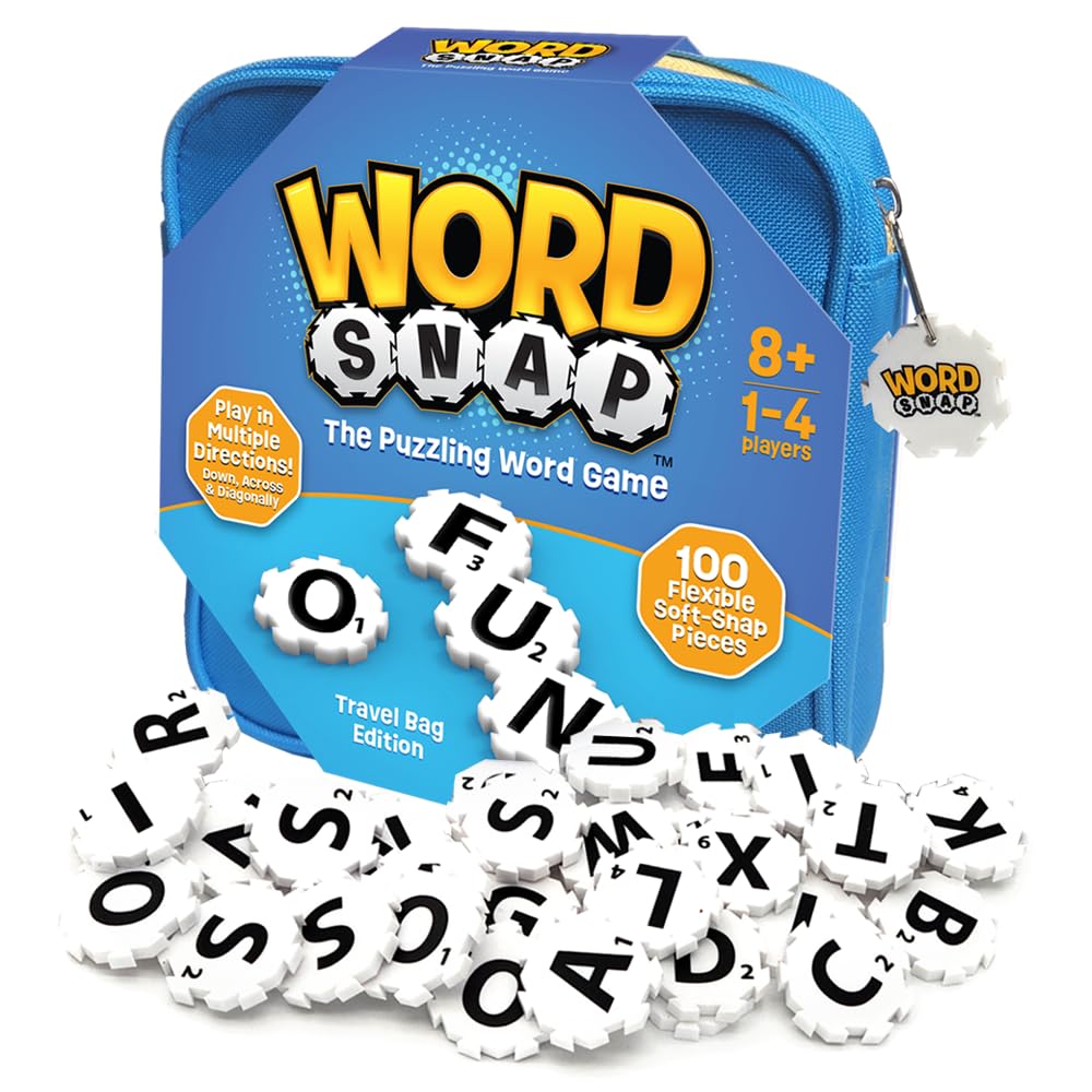 WordSnap travel bag shows the compact kit for on-the-go wordplay.