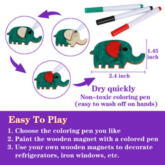 Worgree animal-fruit-designs wooden magnets inspire imaginative stories.