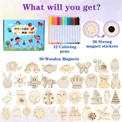 Worgree painting pens and magnet stickers enable colorful magnet art.