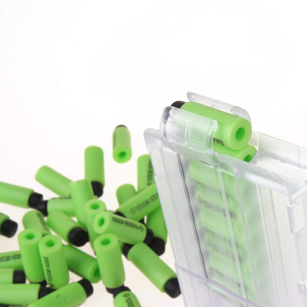 WORKER Stefan 36mm darts for Nerf toys, safe handling in green-black.