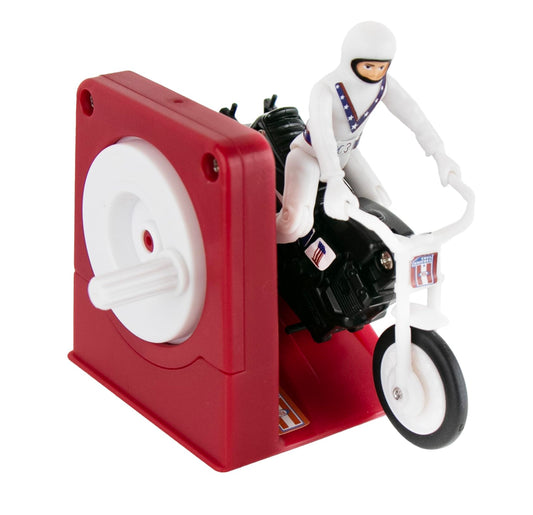 World's Smallest Evel Knievel rider detail for display and collectible charm