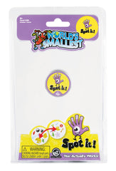 World's Smallest Spot It Card Game mini card close-up for travel fun