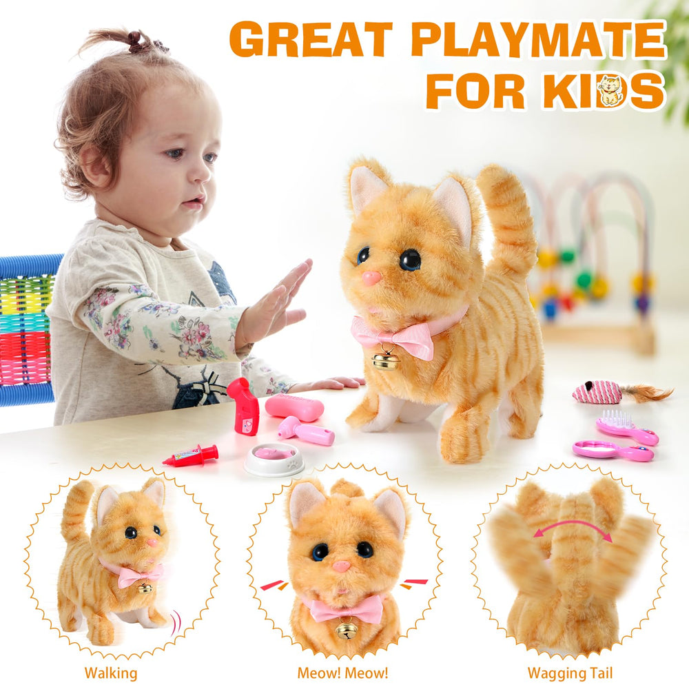 WorWoder cat meow action when head is tapped for responsive fun.