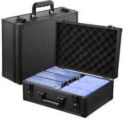 WOT I trading card storage box front view highlighting easy access to a large 3x4 card collection.