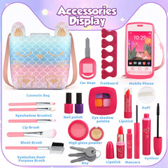 Woumserta pretend makeup brushes neatly arranged for creative storytelling.