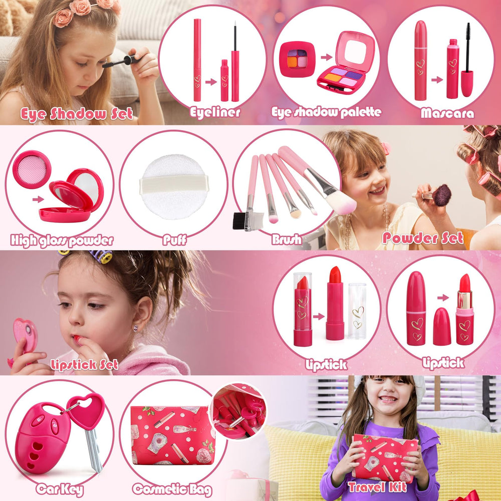 Woumserta Toddler Makeup Bag compact storage keeps all essentials neatly organized on the go.