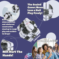 Wovnet gravity 3D cube white shows smooth turning for tactile feedback.