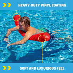 WOW Sports ribbed non-slip foam provides secure grip while floating.