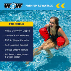 WOW Sports saltwater and chemical resistant noodle withstands outdoor use.