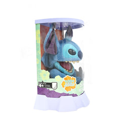 Touch sensors on Stitch's head trigger playful responses.