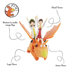 WOW! STUFF Zog detailed figurine shows articulated limbs for versatile posing