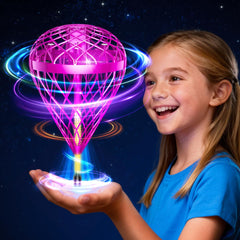 wow97e hand controlled flying orb ball in action for safe indoor play