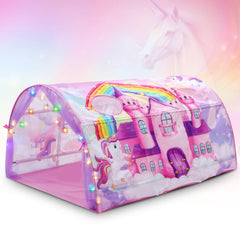 Wowangce Unicorn Bed Tent left view, spacious play space