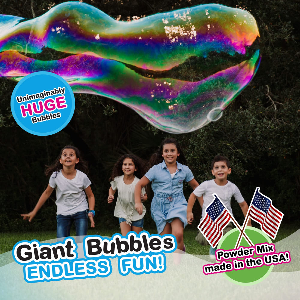 WOWMAZING outdoor family bubble fun in backyard and park.
