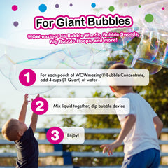 WOWMAZING outdoor family fun bubbles suited for backyard, park, or beach