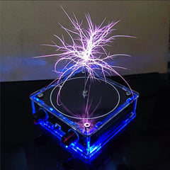 WOWNOVA Music SSTC arc close-up showing vivid lightning for desk setup.