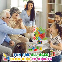 WOWNOVA Tetra Tower party activity creates lively social interaction without screens.