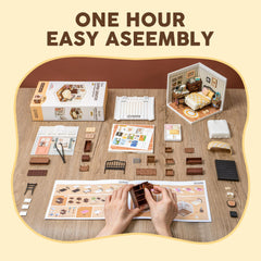 Wowood adult crafting workspace with kit, highlighting a calm, productive hobby.